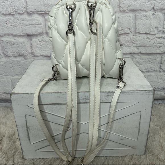 Steve Madden Quilted Mini Backpack - White - Picture 8 of 15